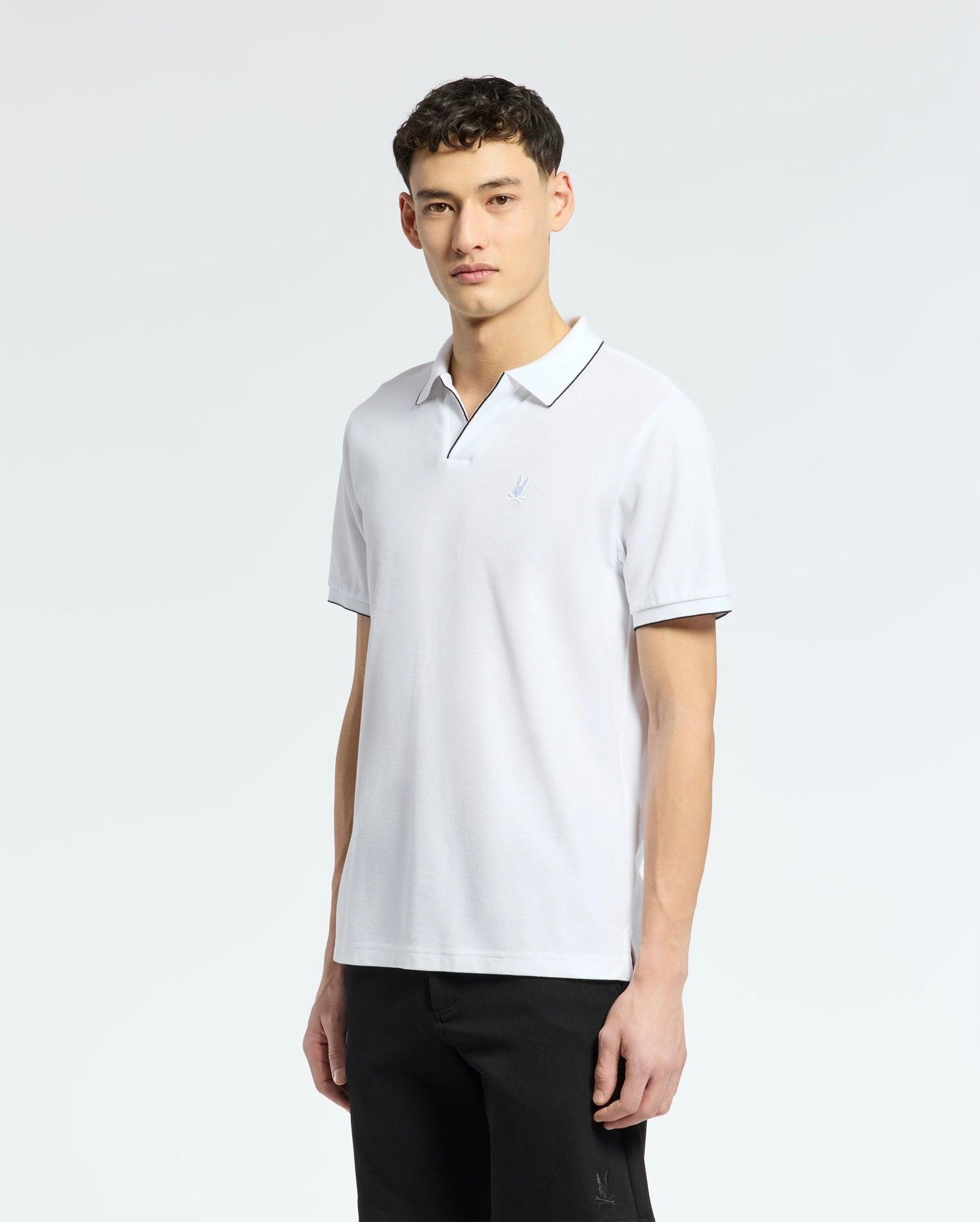 Men's East Hills Johnny Collar Polo 100 WHITE / S Product Image