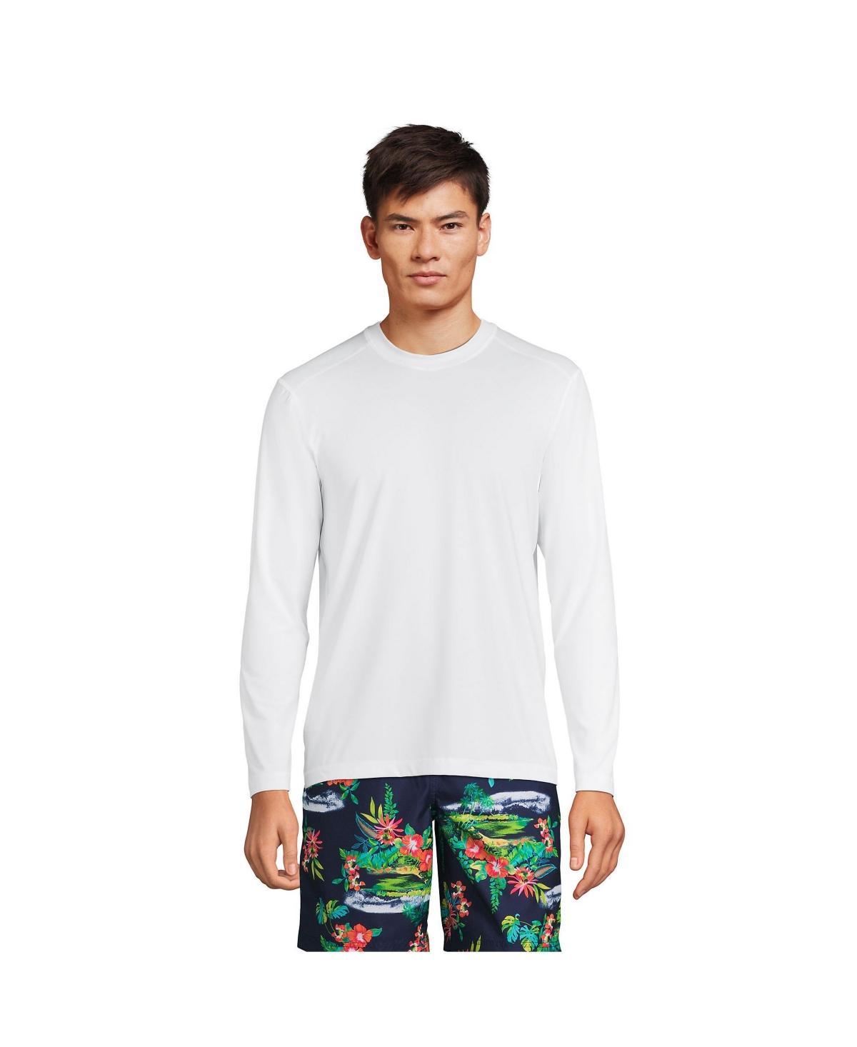 Big & Tall Lands' End SPF Long Sleeve Tee, Men's, Size: Medium Tall, Deep  Blue Product Image