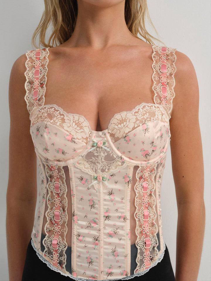 Peaches & Cream Bustier — Peach Product Image