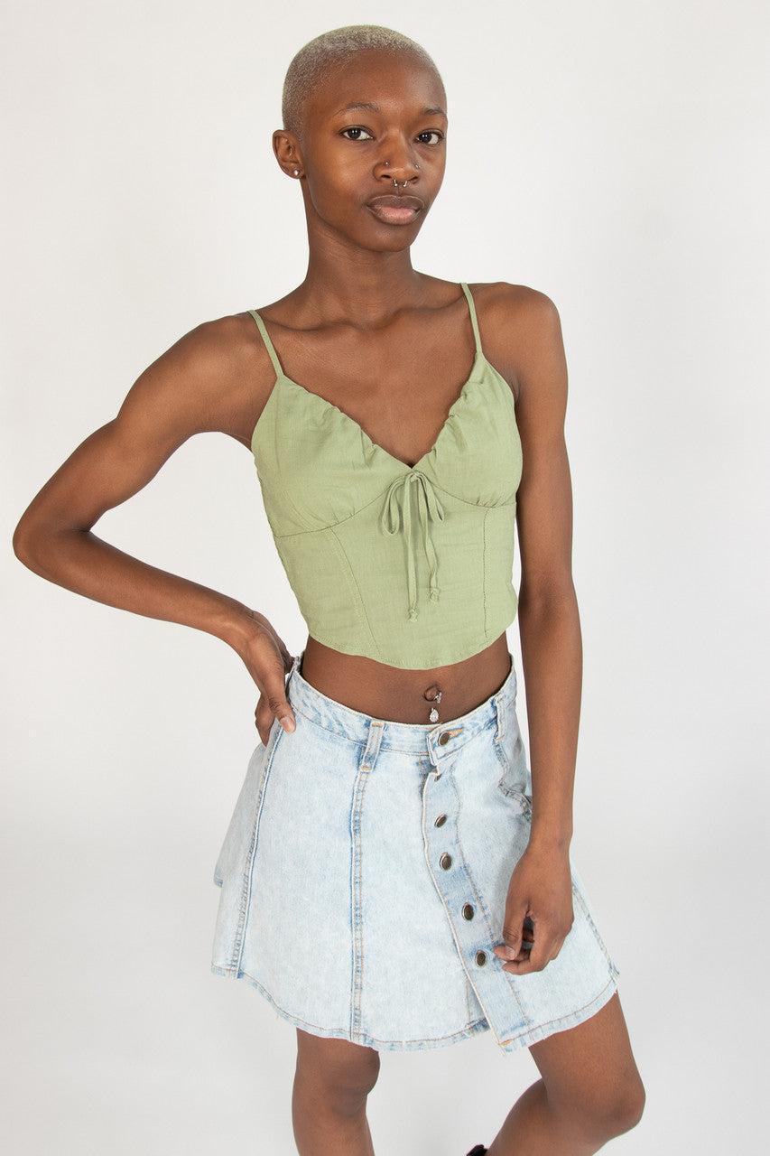 Linen Tie Front Cami Product Image