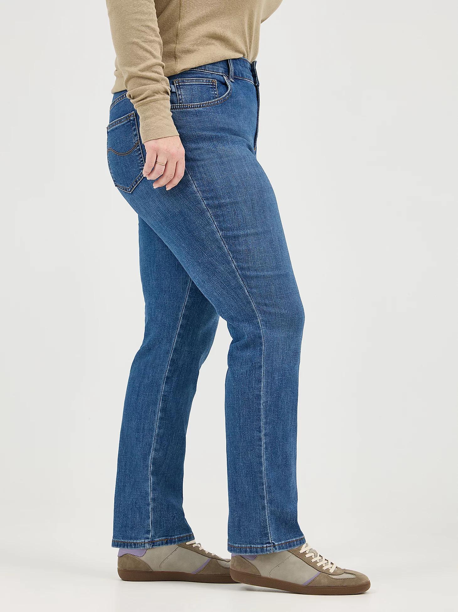 Women’s Stretch Relaxed Fit Straight Leg Jean (Plus) | Women's Jeans | Lee® Product Image