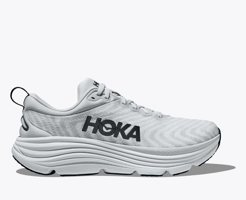 HOKA Mens Gaviota 5 Shoes in Frost/Gold, Size 9.5 Product Image