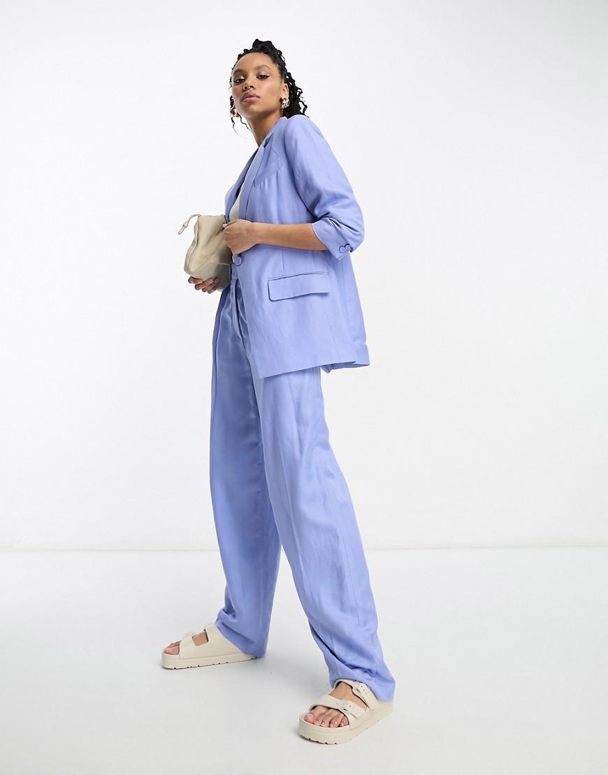 & Other Stories linen blend blazer in blue - part of a set Product Image