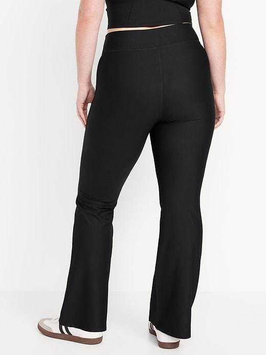 Extra High-Waisted PowerSoft Rib Flare Leggings Product Image
