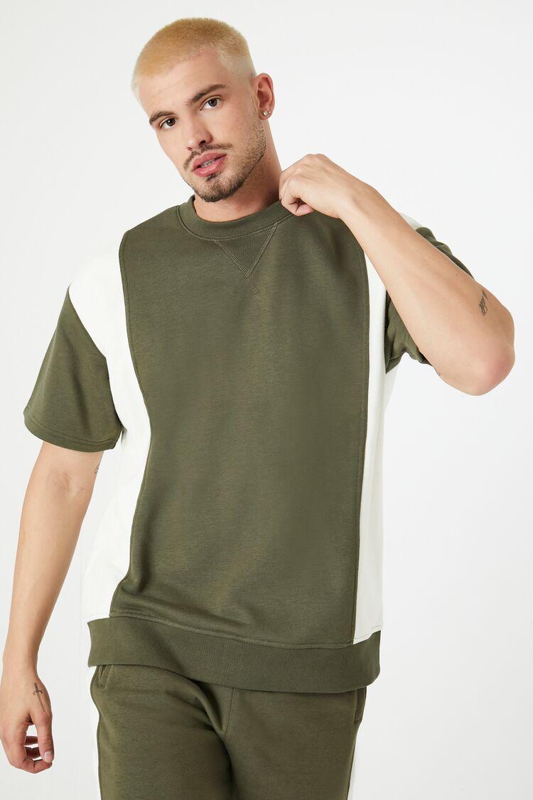 Colorblock V-Notch Crew Tee | Forever 21 Product Image