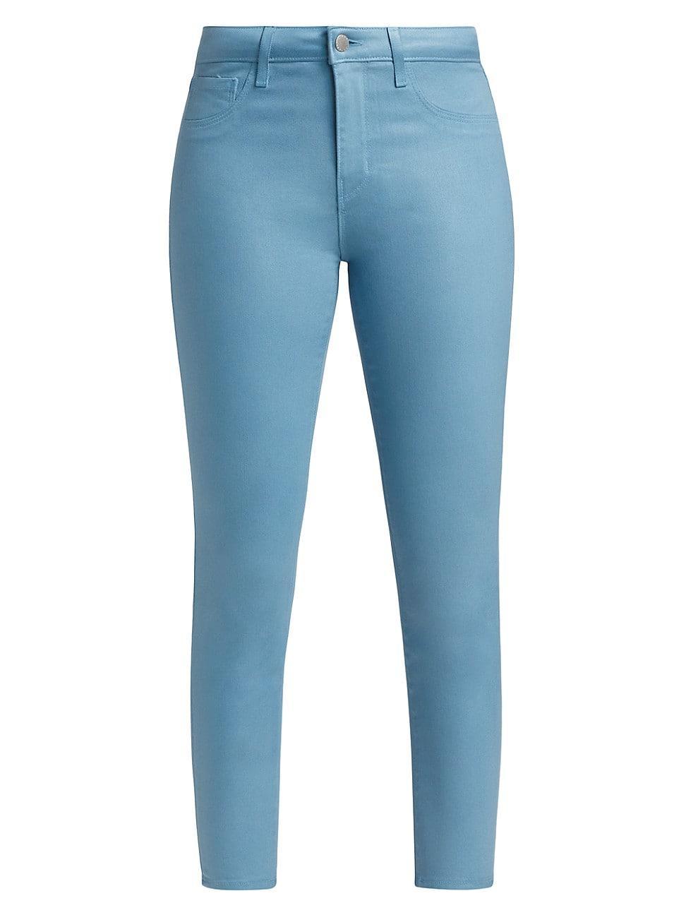 Womens Margot Coated High-Rise Crop Skinny Jeans Product Image