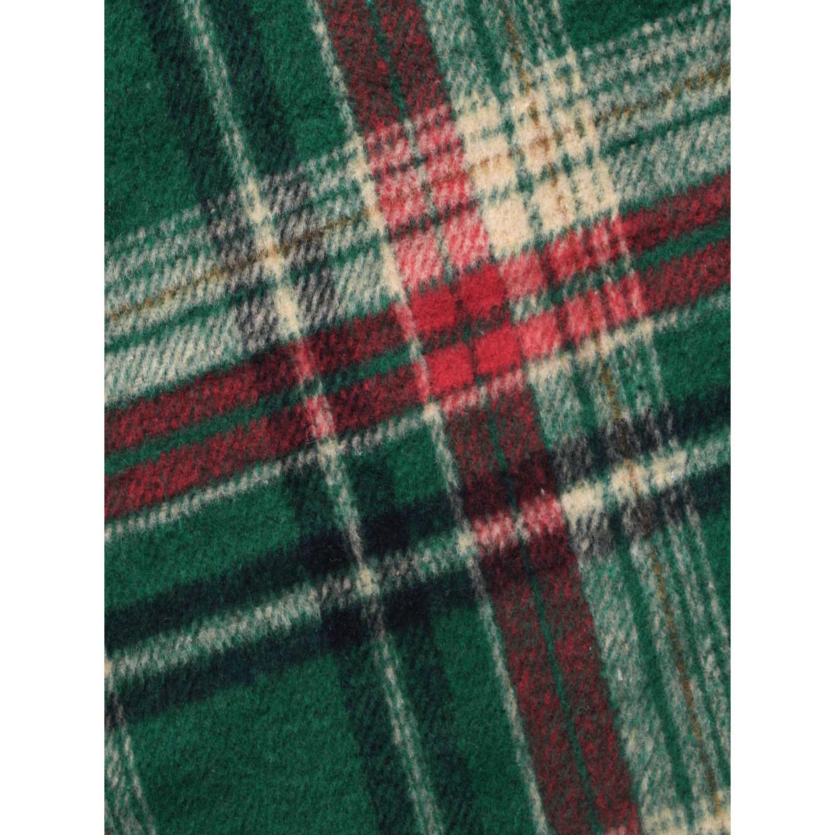 Plus Size Plaid Pattern Elastic Waist A-line Mini Skirt Women DarkGreen Elegant Low stretch Slanted pocket Everyday Skirts BloomChic 18-20/2X Product Image