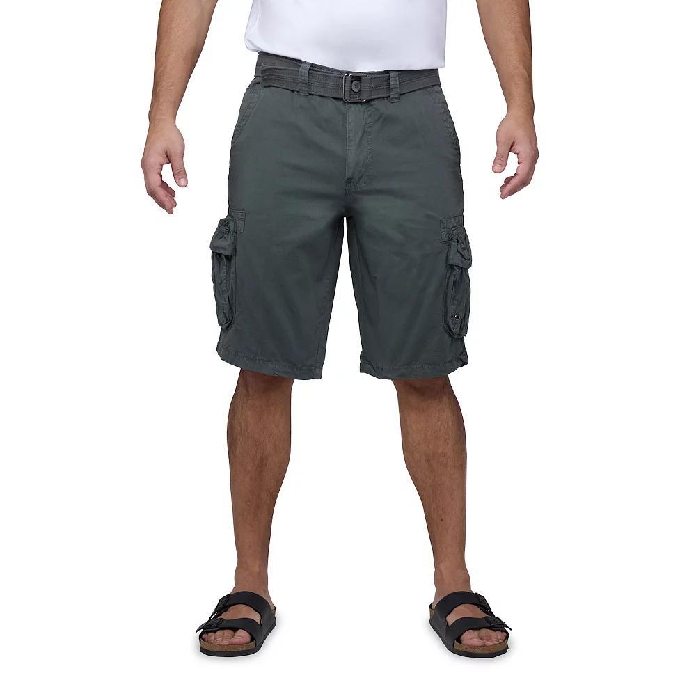 Men's RAW X by Xray Regular-Fit Belted Cargo Shorts, Size: 42, Gray Product Image