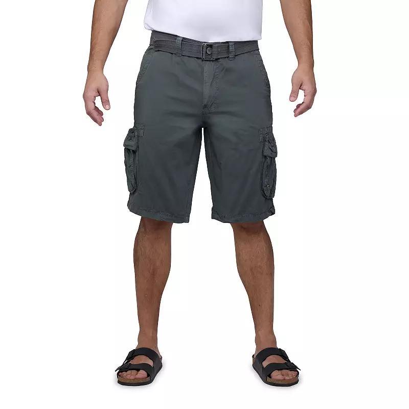 Men's RAW X by Xray Regular-Fit Belted Cargo Shorts, Size: 42, Gray Product Image