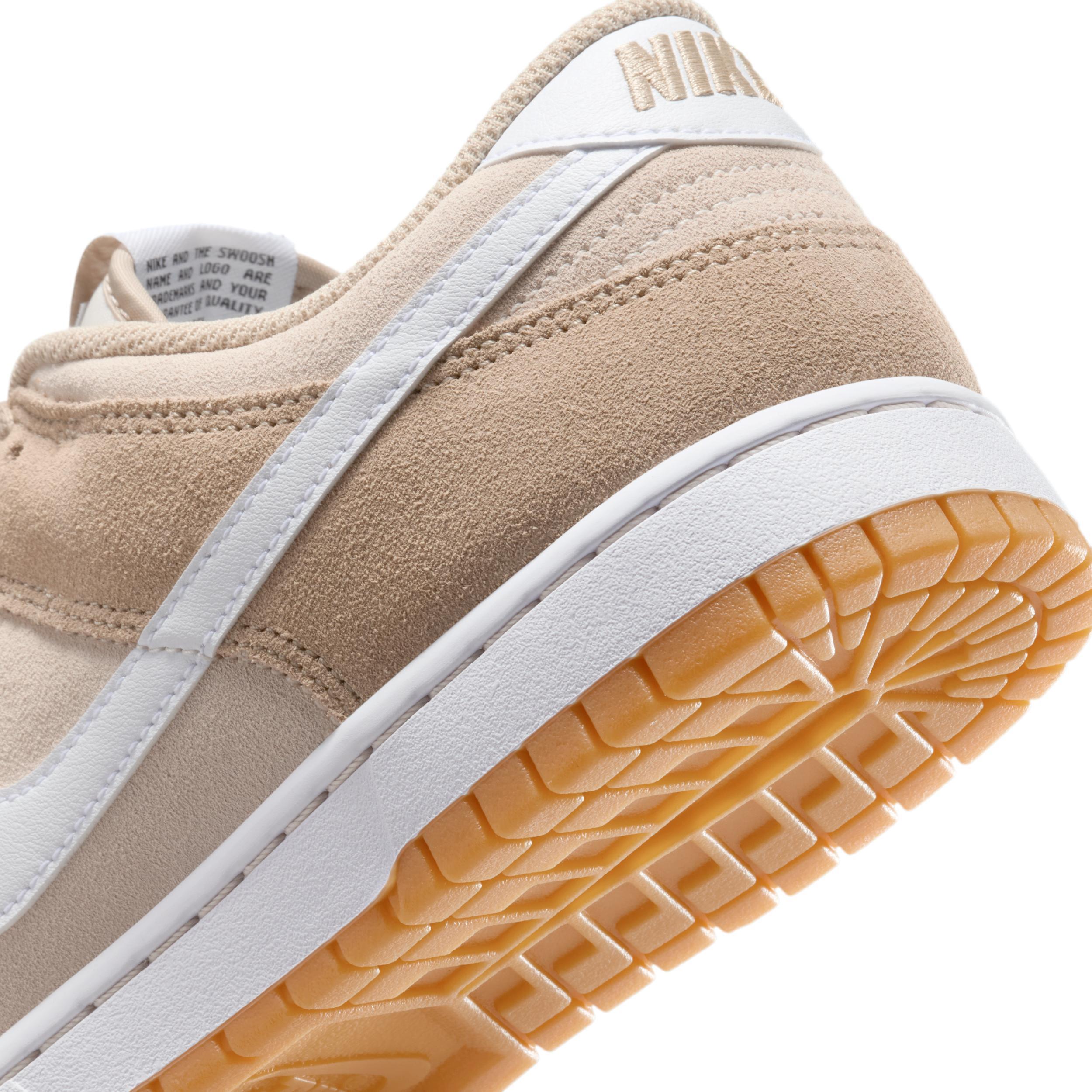 Nike Mens Dunk Low Retro SE Casual Shoes in Pale Ivory/White/Light Orewood Brown Product Image