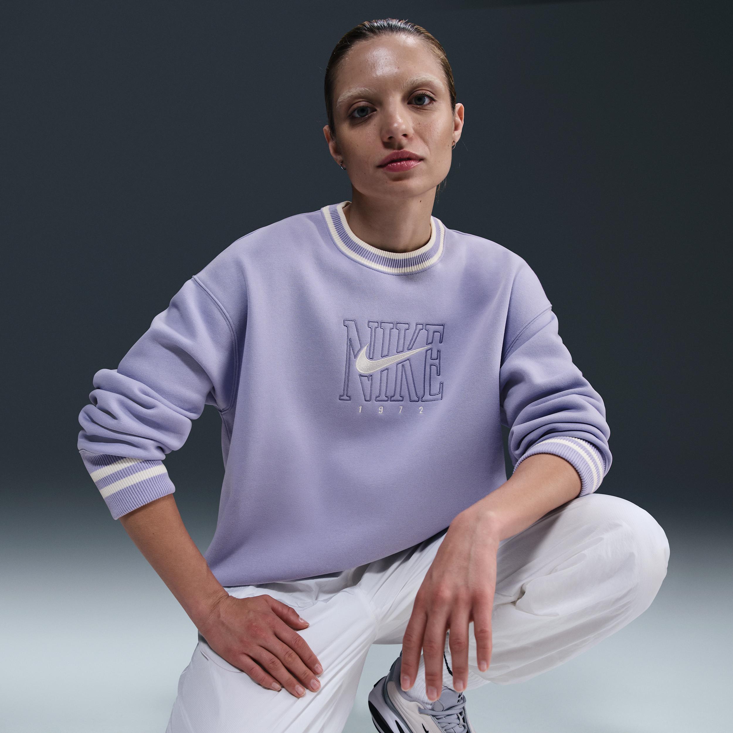 Nike Sportswear Phoenix Fleece Women's Oversized Graphic Crew-Neck Sweatshirt Product Image