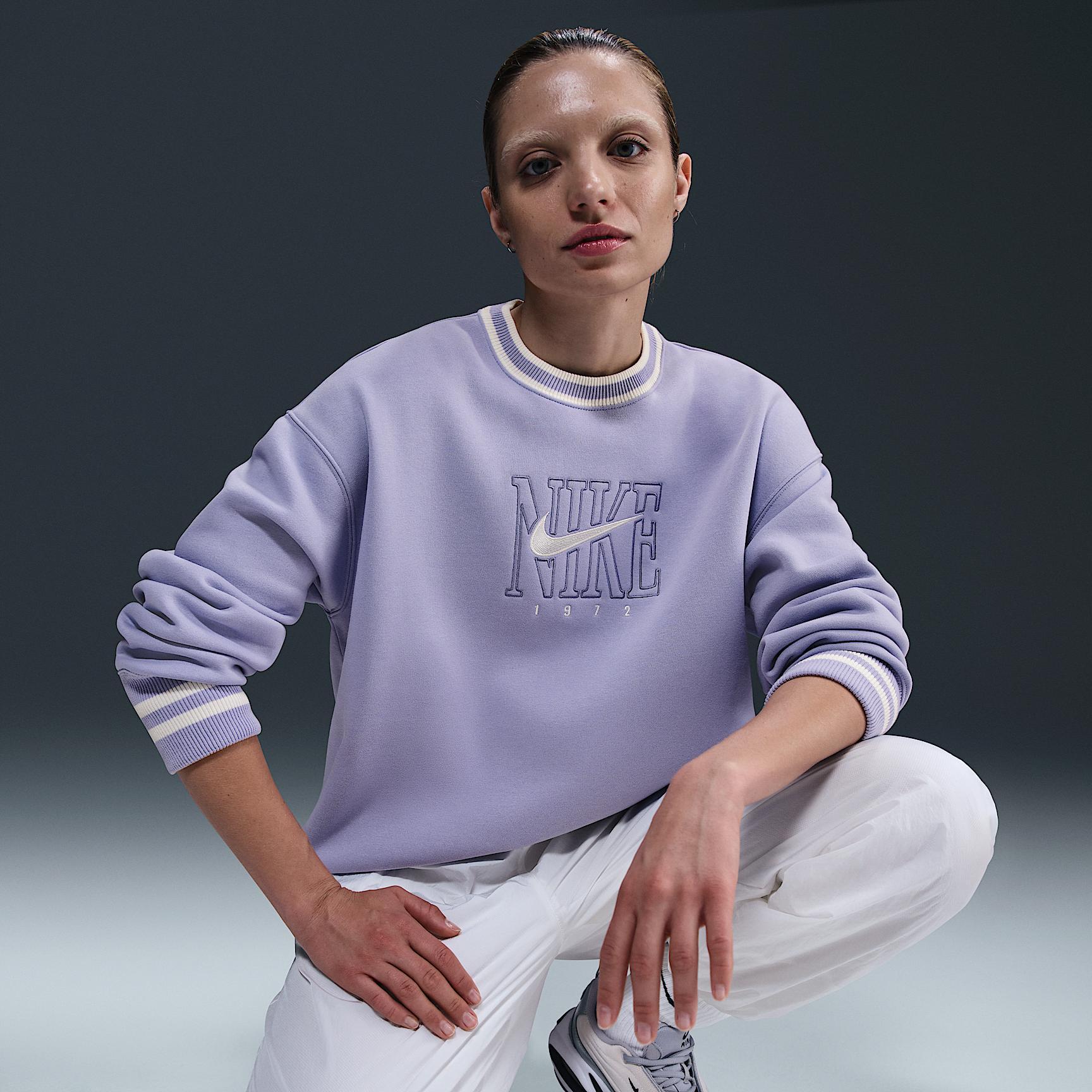 Nike Sportswear Phoenix Fleece Women's Oversized Graphic Crew-Neck Sweatshirt Product Image