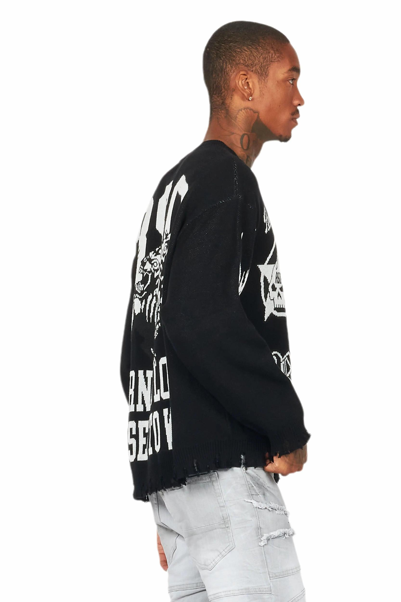 Fagan Black Knit Sweater Male Product Image