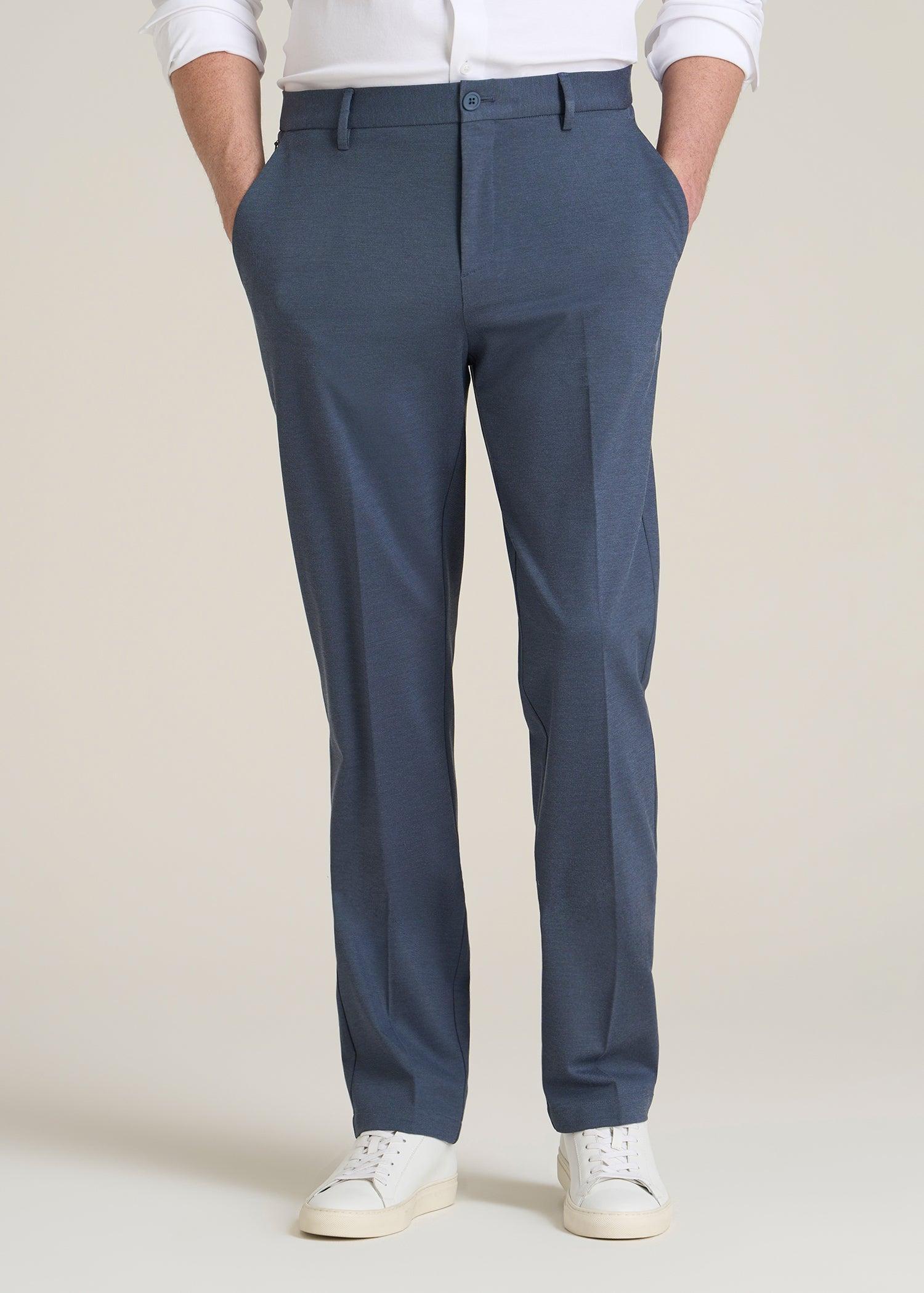 Flex Tech Suit Pants for Tall Men in Medium Blue Nailhead Product Image