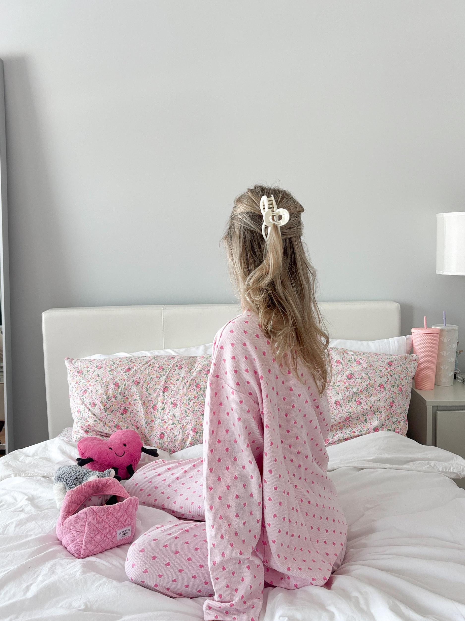 Heart Long Sleeve Pajama Top Product Image