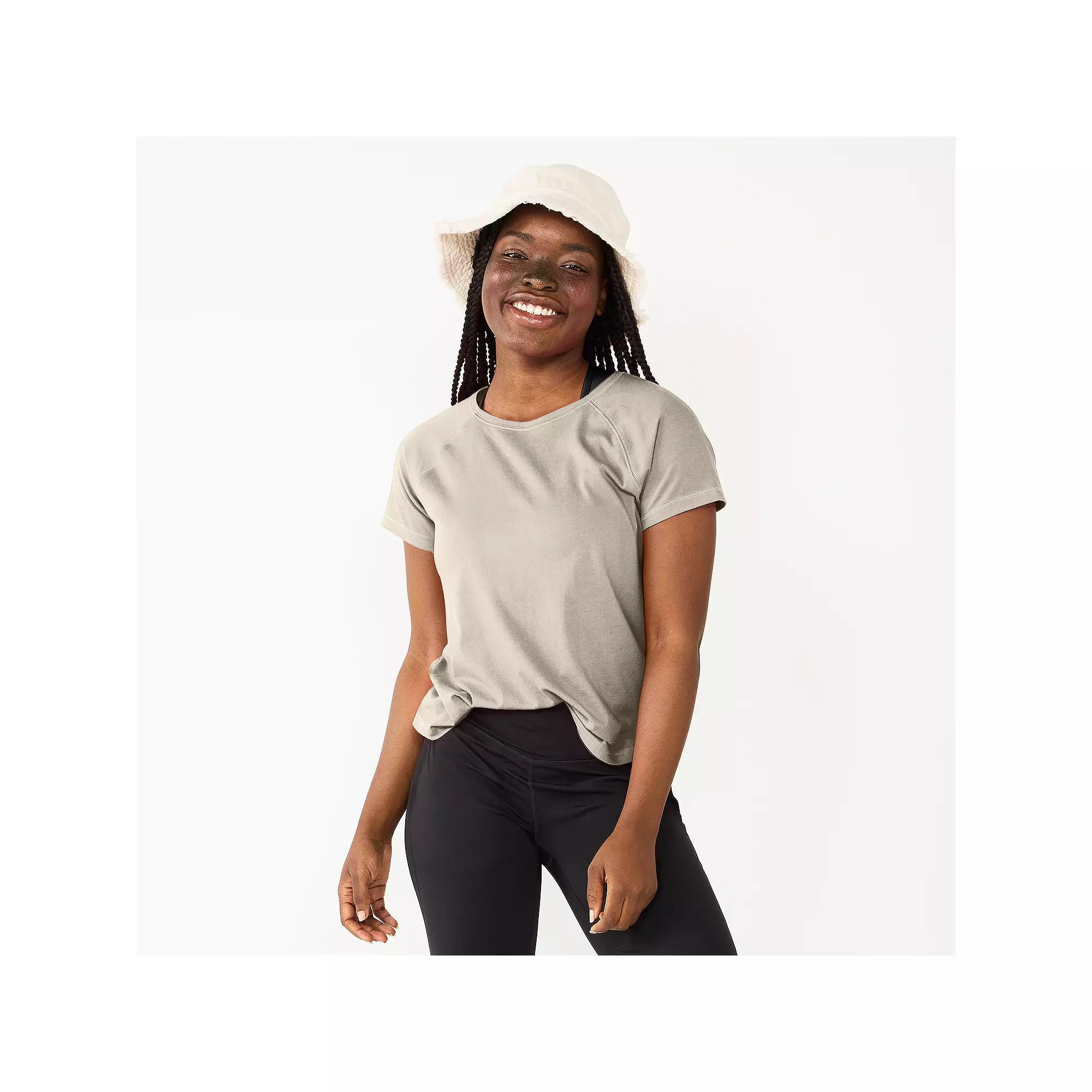 Women's Tek Gear® Core Raglan Tee, Size: Medium, Silver Boardwalk Product Image