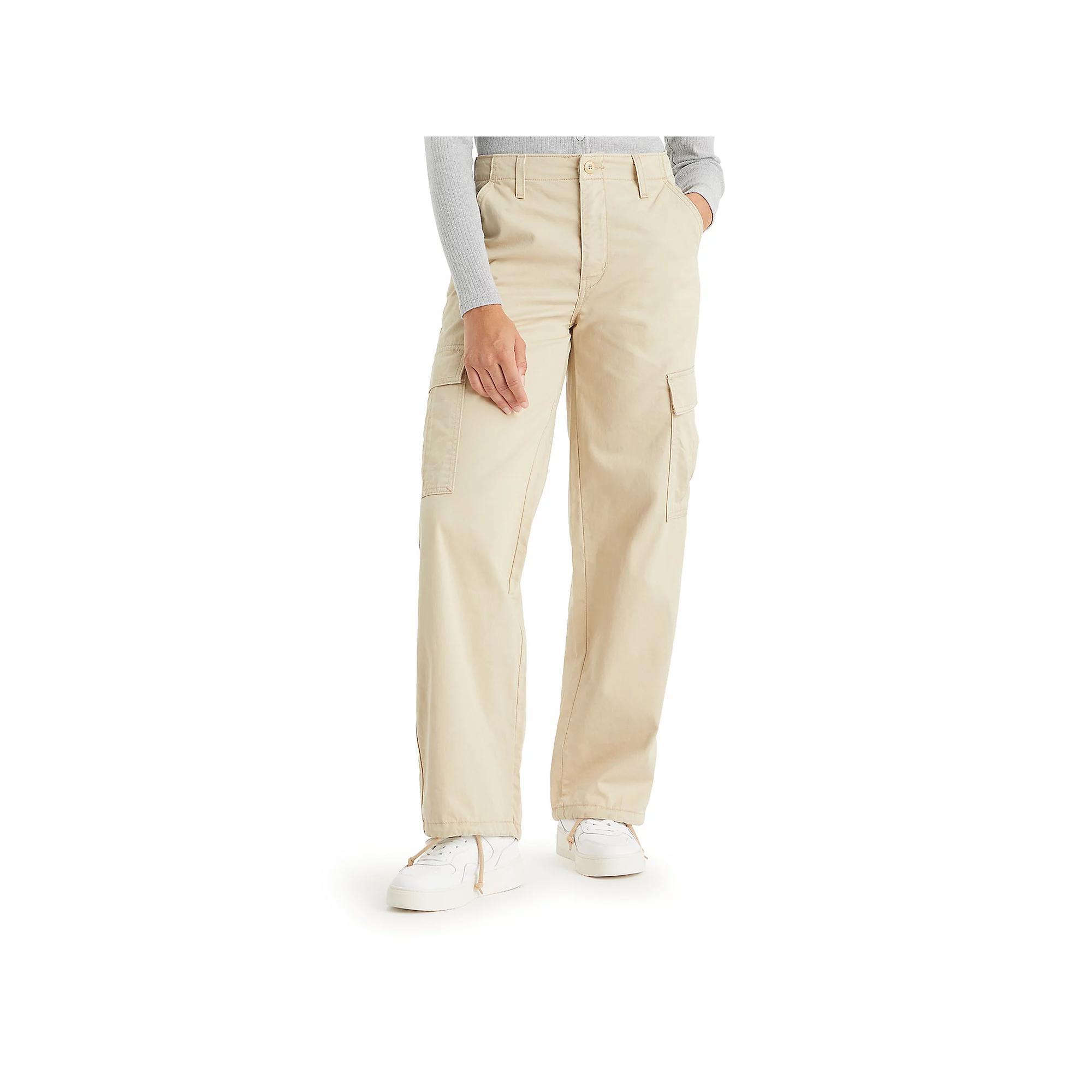 Levi's® Women's Mid-Rise 94's Baggy Cargo Wide Leg Jeans - Olive Cargo 25 Product Image