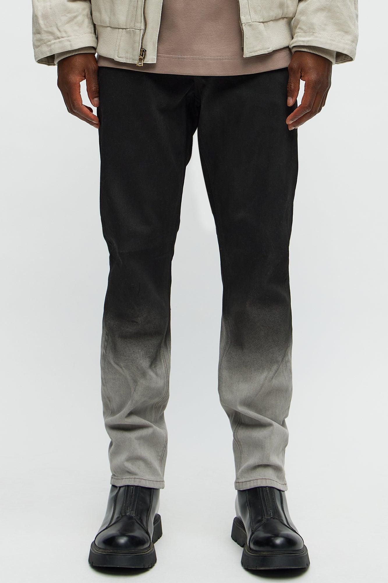 Slim Out And Dipped Jeans - Black Male Product Image