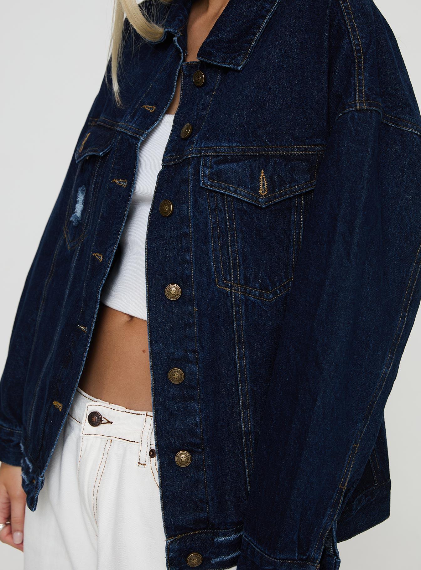 In The World Jacket Blue Denim Product Image
