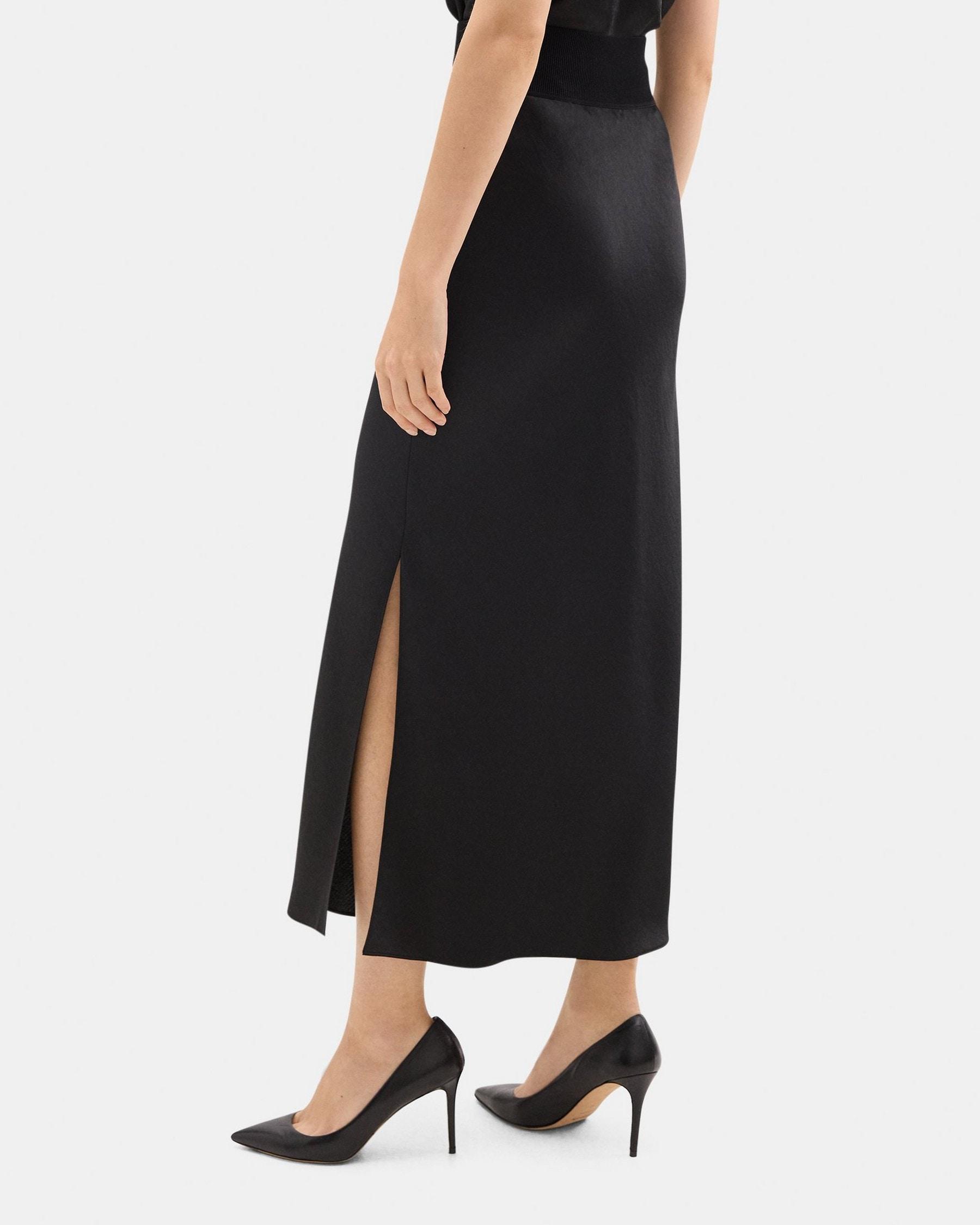 Maxi Pull-On Skirt in Silky Poly Product Image