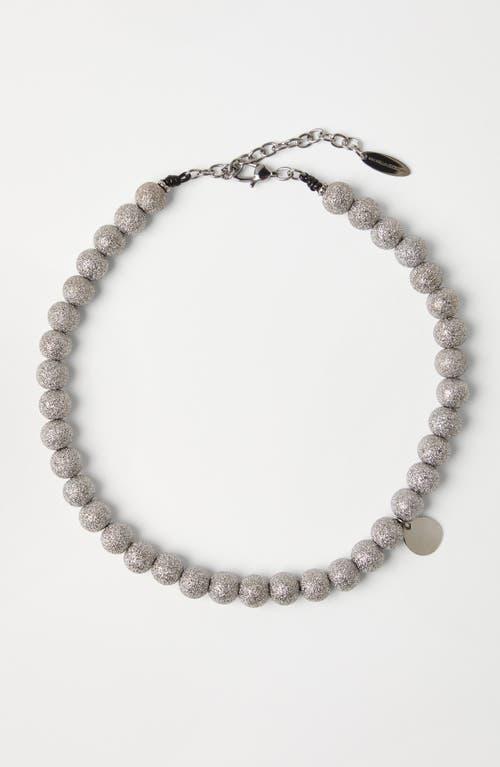 BRUNELLO CUCINELLI Silver Necklace In Neutral Product Image
