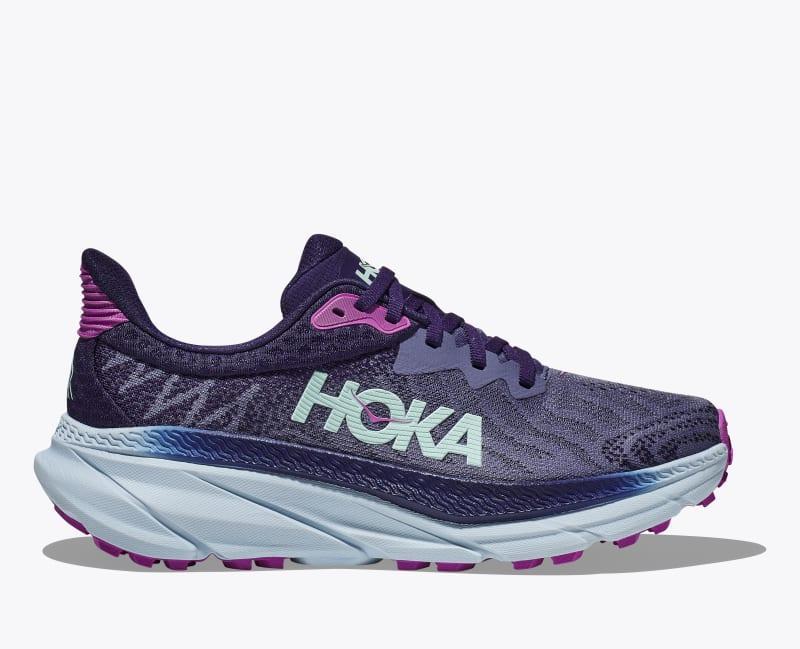 HOKA Womens Challenger 7 Shoes in Obsidian/Anchor, Size 10 Product Image