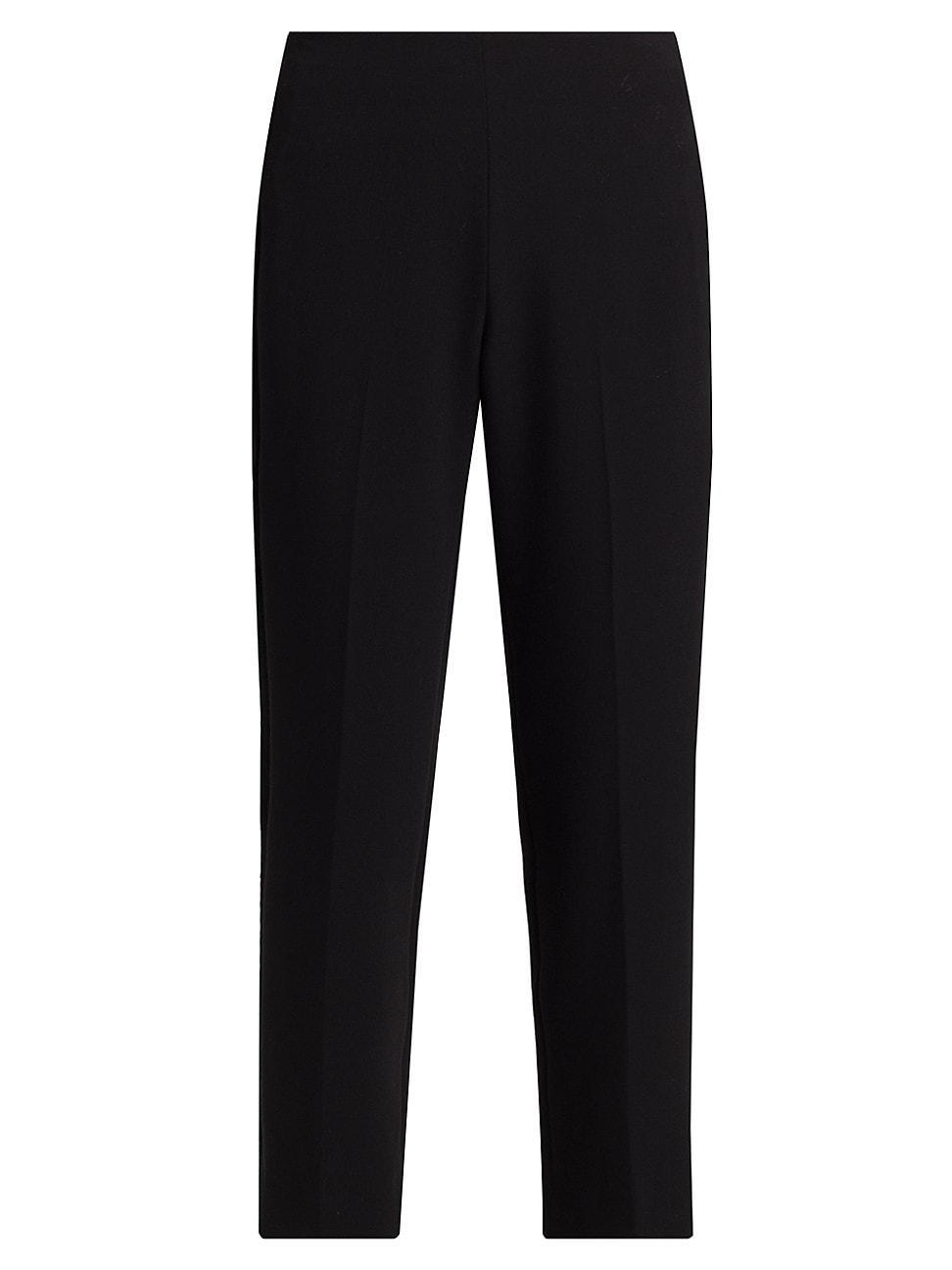 Womens Crepe Velvet-Trim Pants Product Image