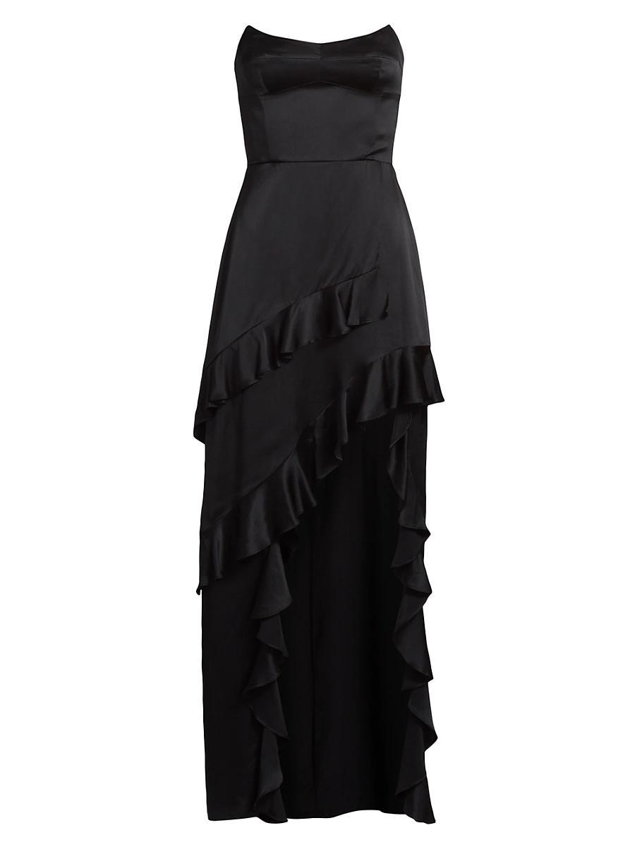 Womens Magnolia Silk Frill Cocktail Dress Product Image