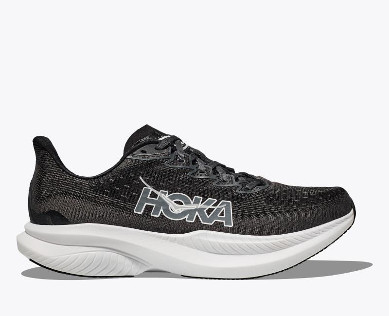 HOKA Women's Mach 6 Shoes in Black/White, Size 9 Product Image