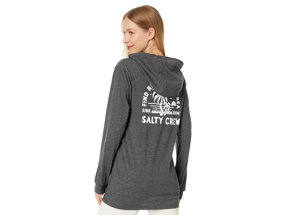 Salty Crew Good Times Hooded Tech Tee (Charcoal) Women's Clothing Product Image