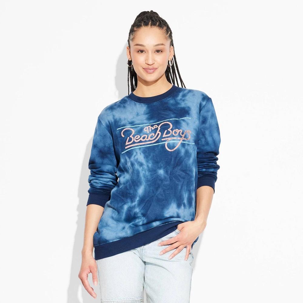 Womens The Beach Boys Graphic Sweatshirt - Navy Blue Product Image