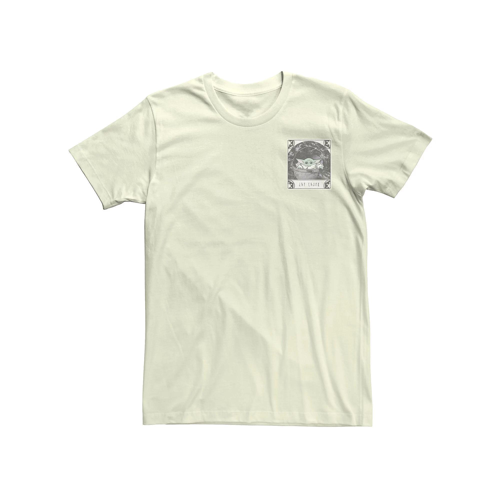 Men's Star Wars The Mandalorian The Child Card Left Chest Tee, Size: Large, Natural Product Image