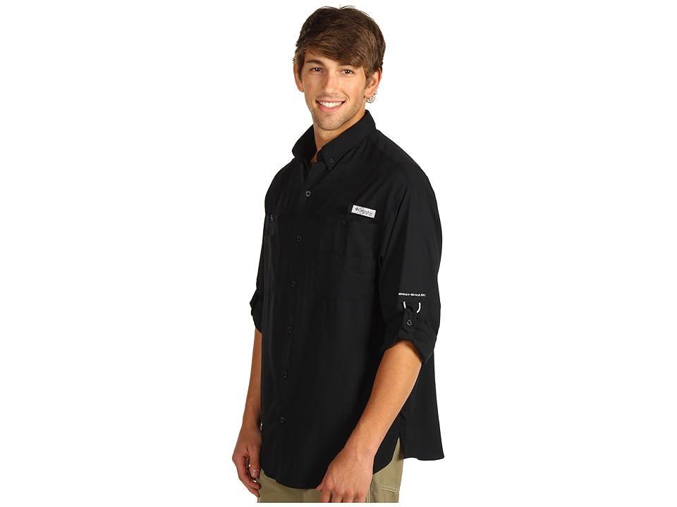Men's Columbia PFG UPF 40 Tamiami™ II Long Sleeve Button-Down Shirt, Size: Medium, Black Product Image