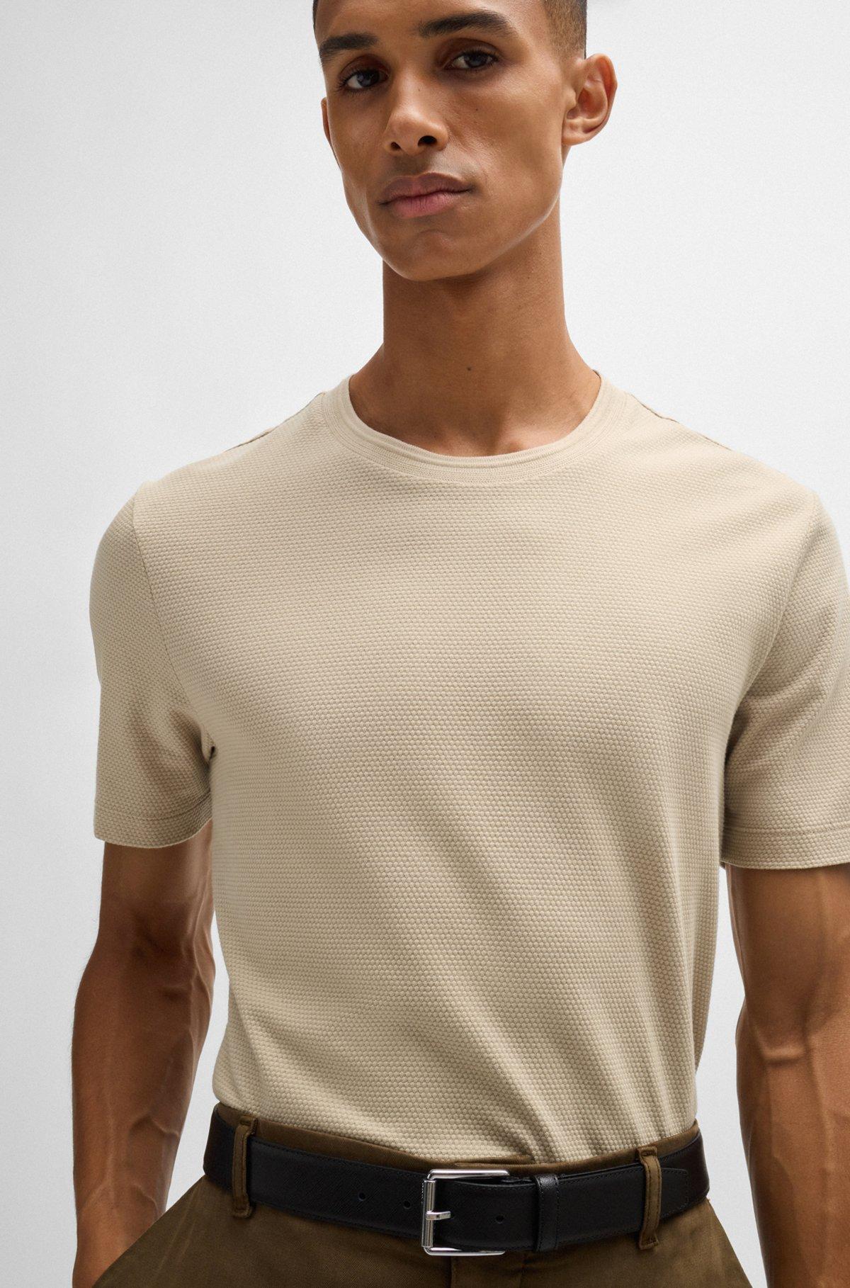  T-shirt with bubble-jacquard structure Product Image