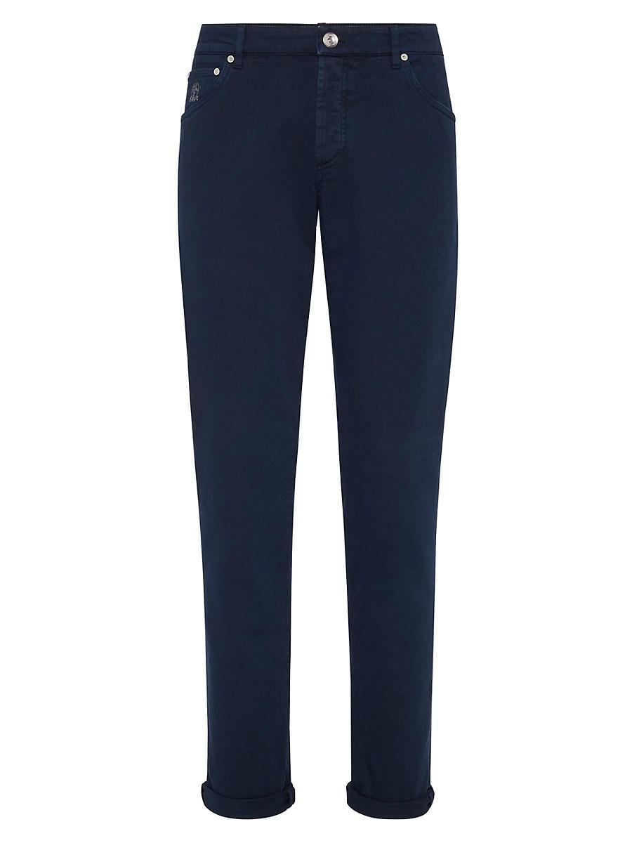 Mens Slim Fit Jeans in Comfort Cotton Lightweight Denim Product Image