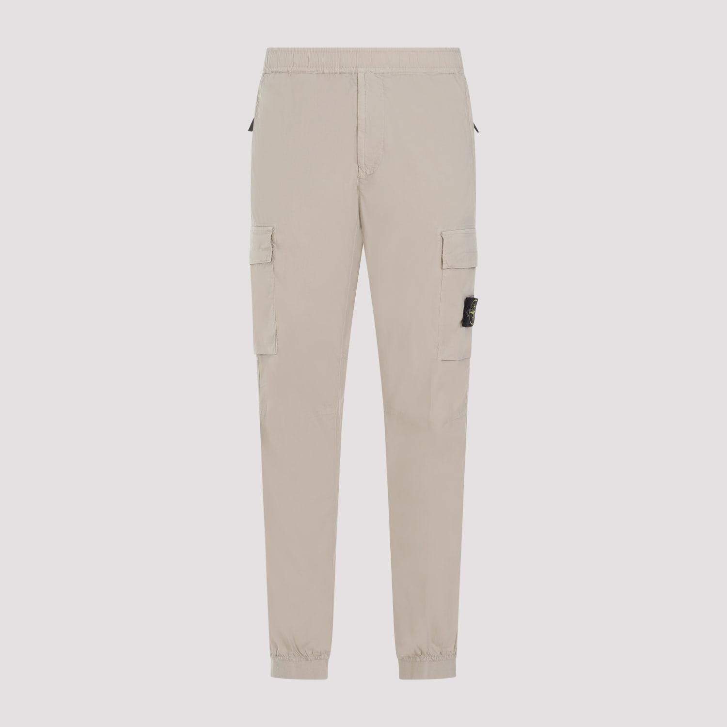 STONE ISLAND Cotton Cargo Pants In V Sand Product Image
