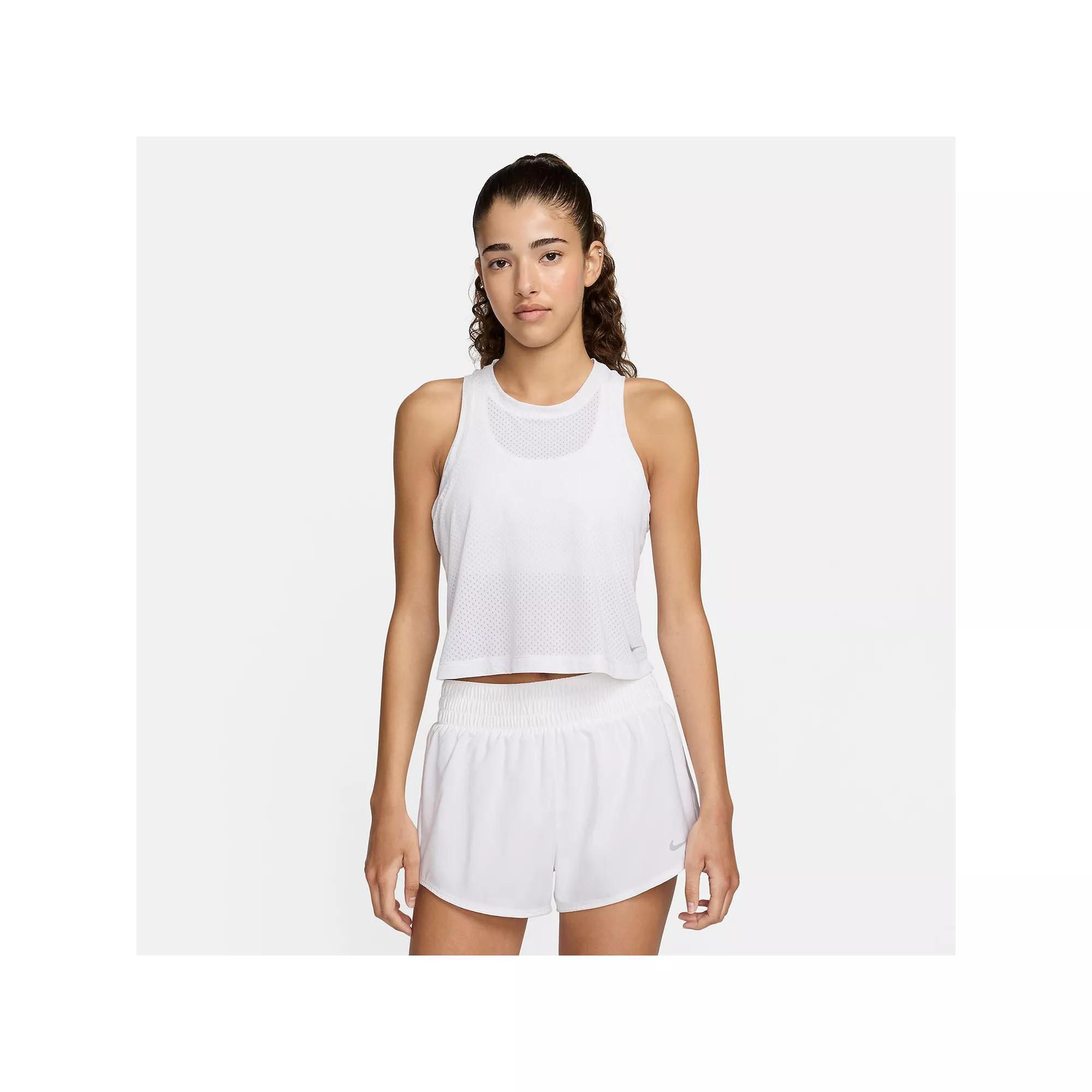 Women's Nike One Classic Breathable Dri-FIT Tank Top, Size: XXL, White Product Image