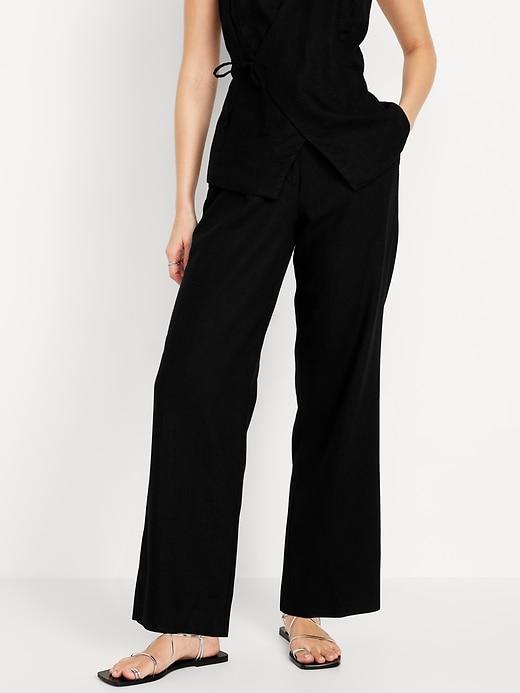 Extra High-Waisted Taylor Wide-Leg Trouser Pants Product Image