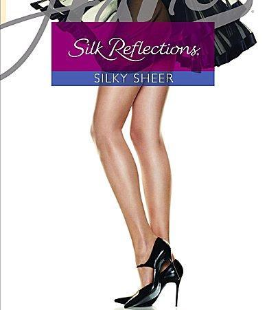 Hanes® Silk Reflections Silky Sheer Control Top Pantyhose, Women's, Size: E-F, Blue Product Image