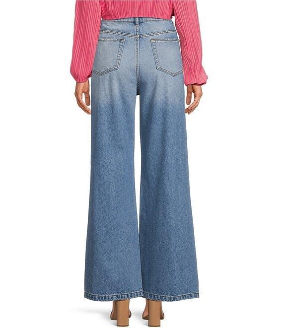 Gianni Bini Mariposa Denim Wide Leg Medium Wash Jeans Product Image