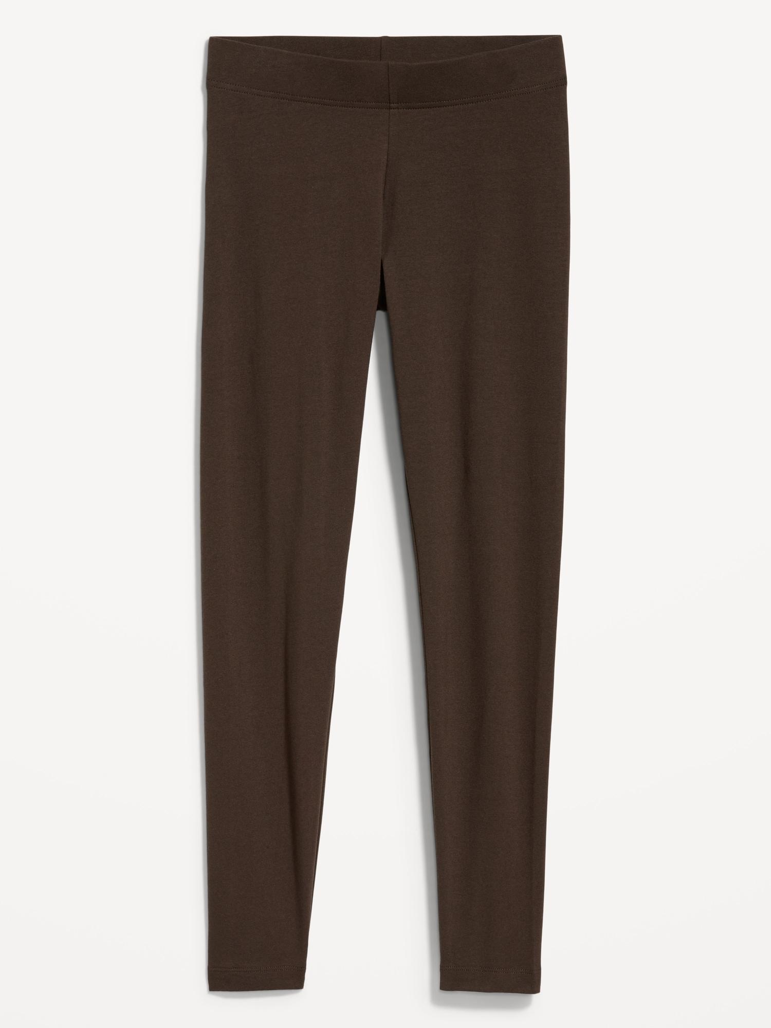 High-Waisted Jersey Fashion Layering Leggings Product Image