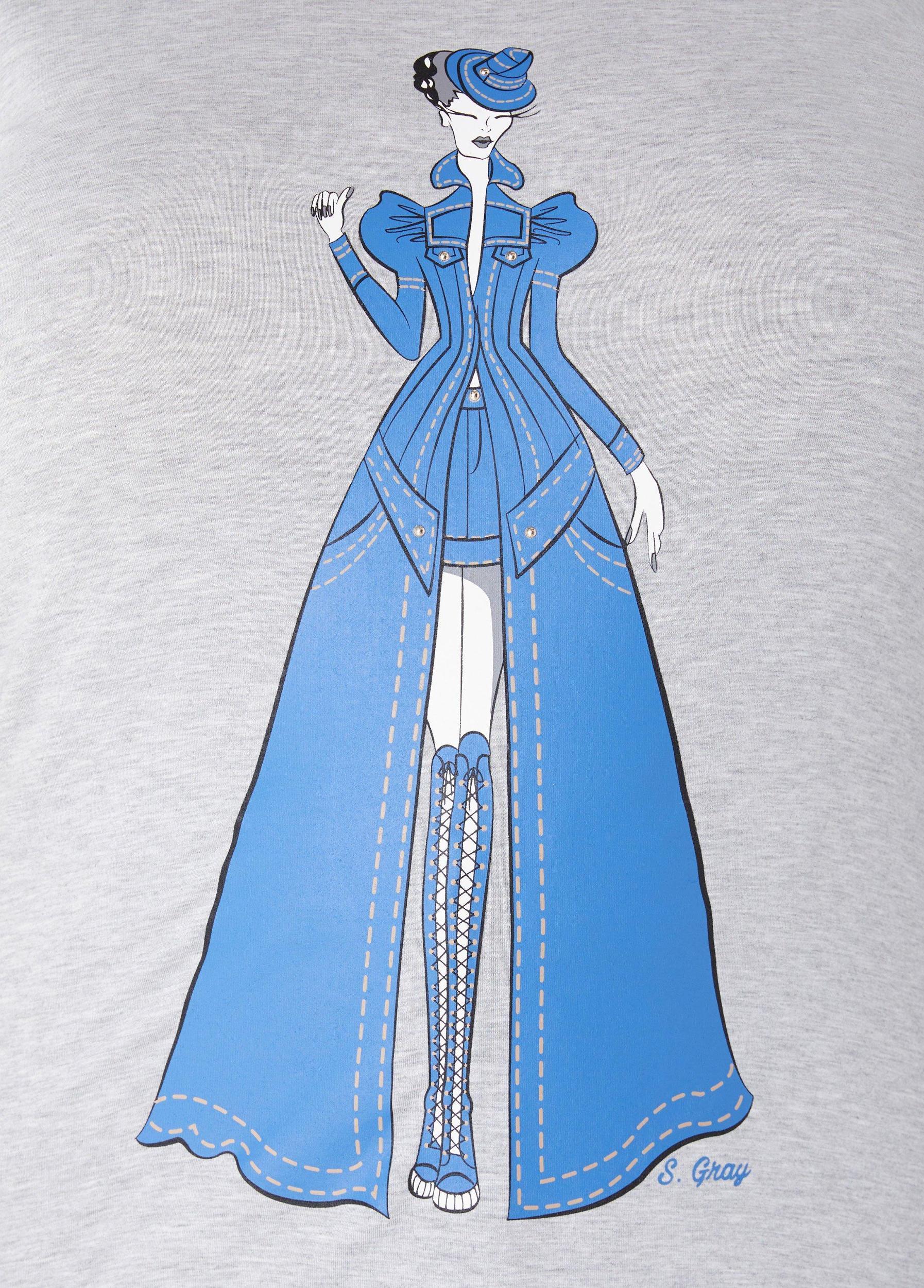 Sheila Gray Embellished Graphic Tee Product Image