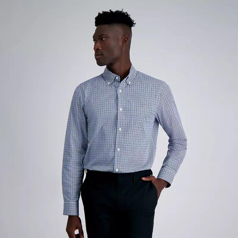 Mens Haggar Premium Comfort Classic FitButton Down Collar Dress Shirt Product Image