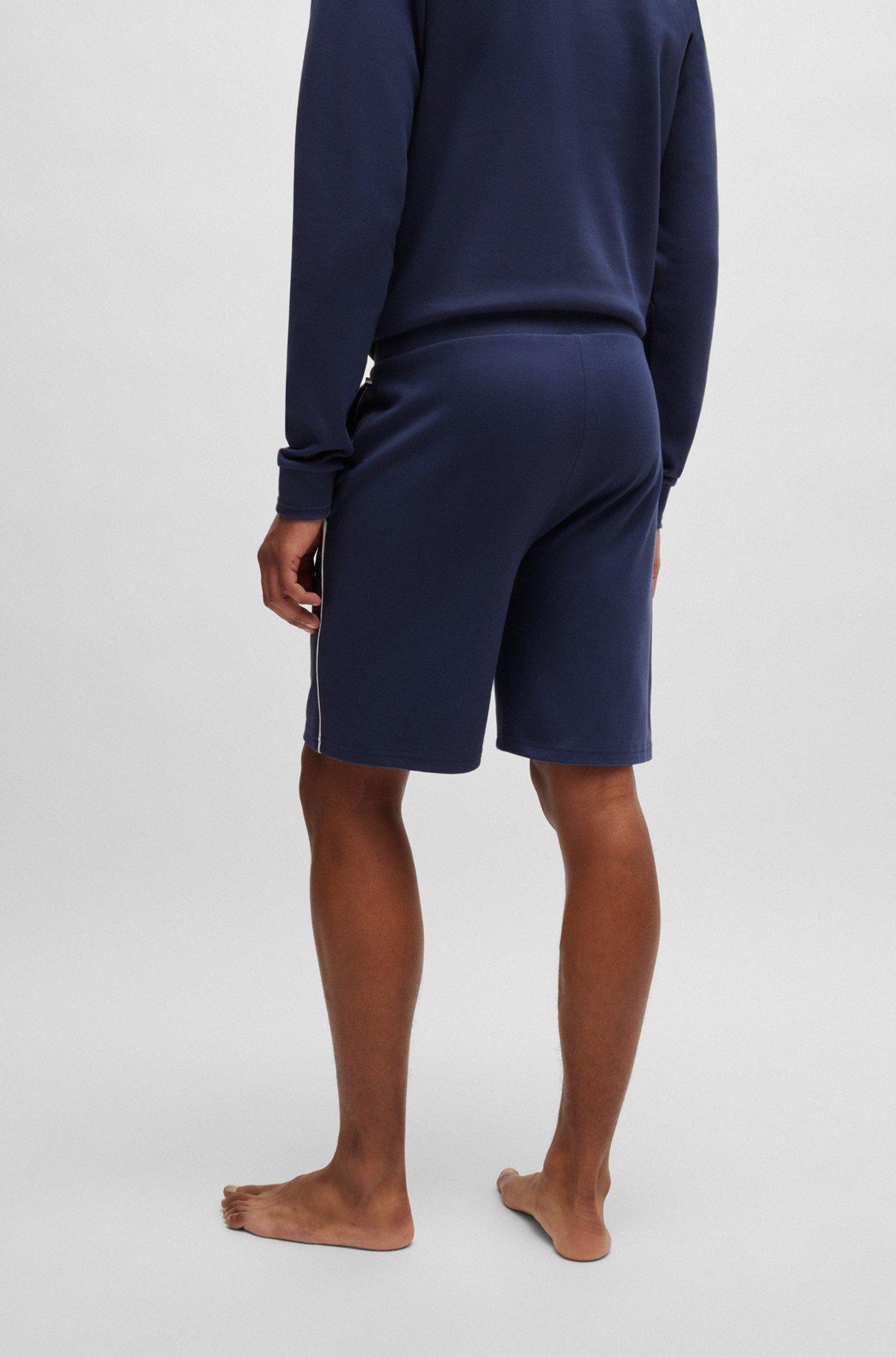 Shorts with embroidered logo and contrast piping Product Image