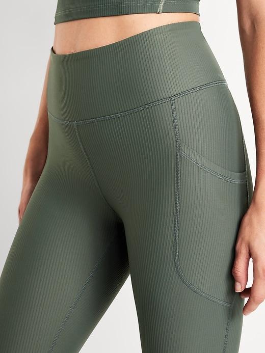 High-Waisted PowerSoft Rib Leggings Product Image