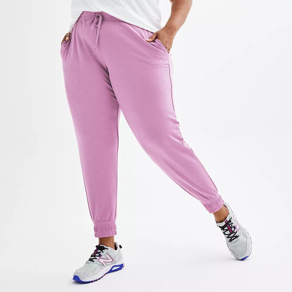 Plus Size Tek Gear® French Terry Jogger Pants, Women's, Size: 3XL, Purple Macaroon Product Image