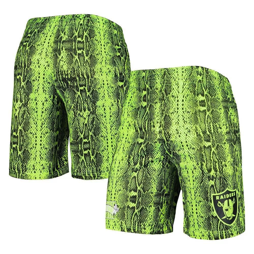 Men's New Era Neon Green Las Vegas Raiders Summer Pop Shorts, Size: Large, Lvr Brt Gr Product Image
