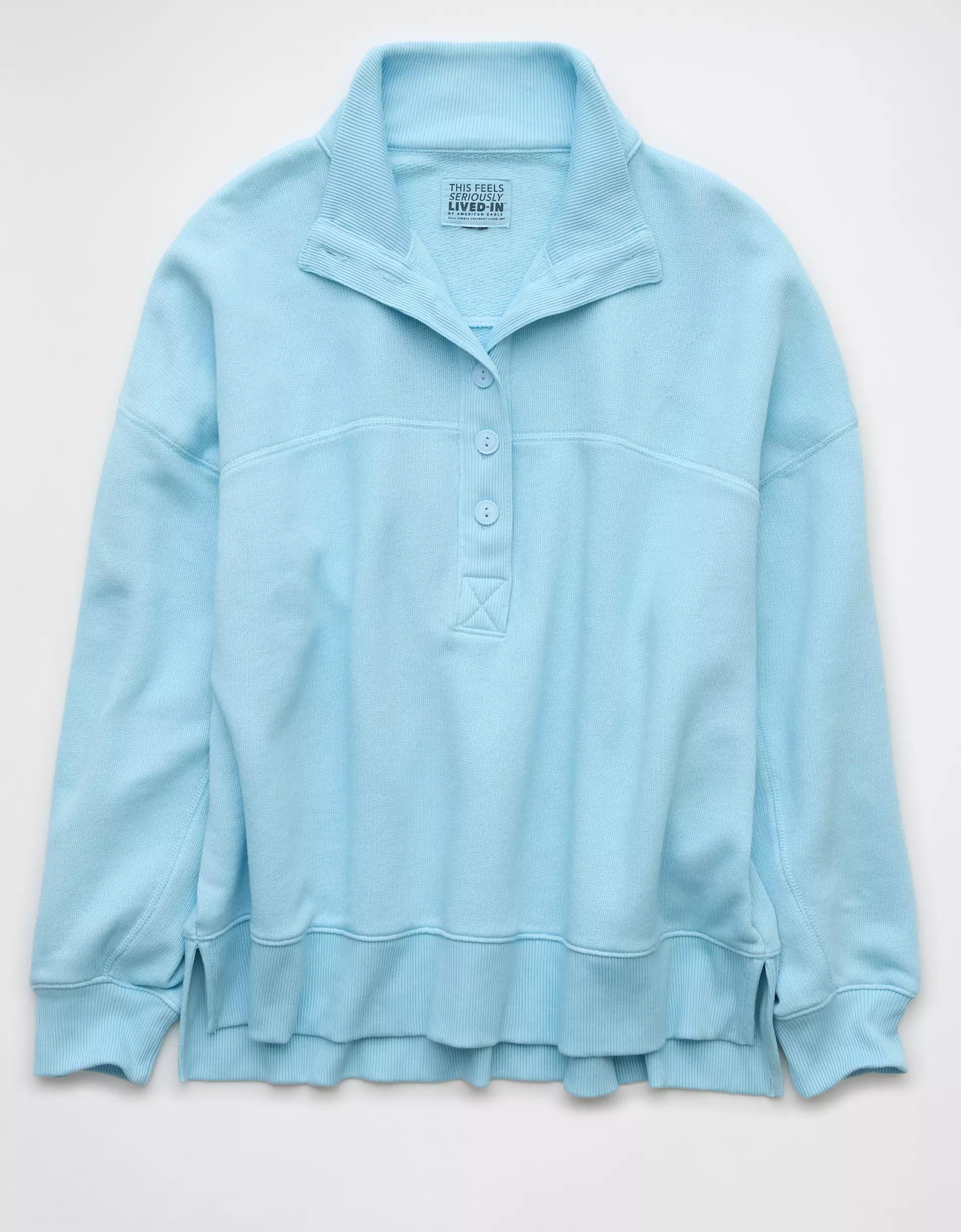 AE Big Hug Henley Sweatshirt Product Image