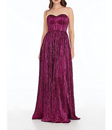 Womens Audrina Pliss Strapless Gown Product Image