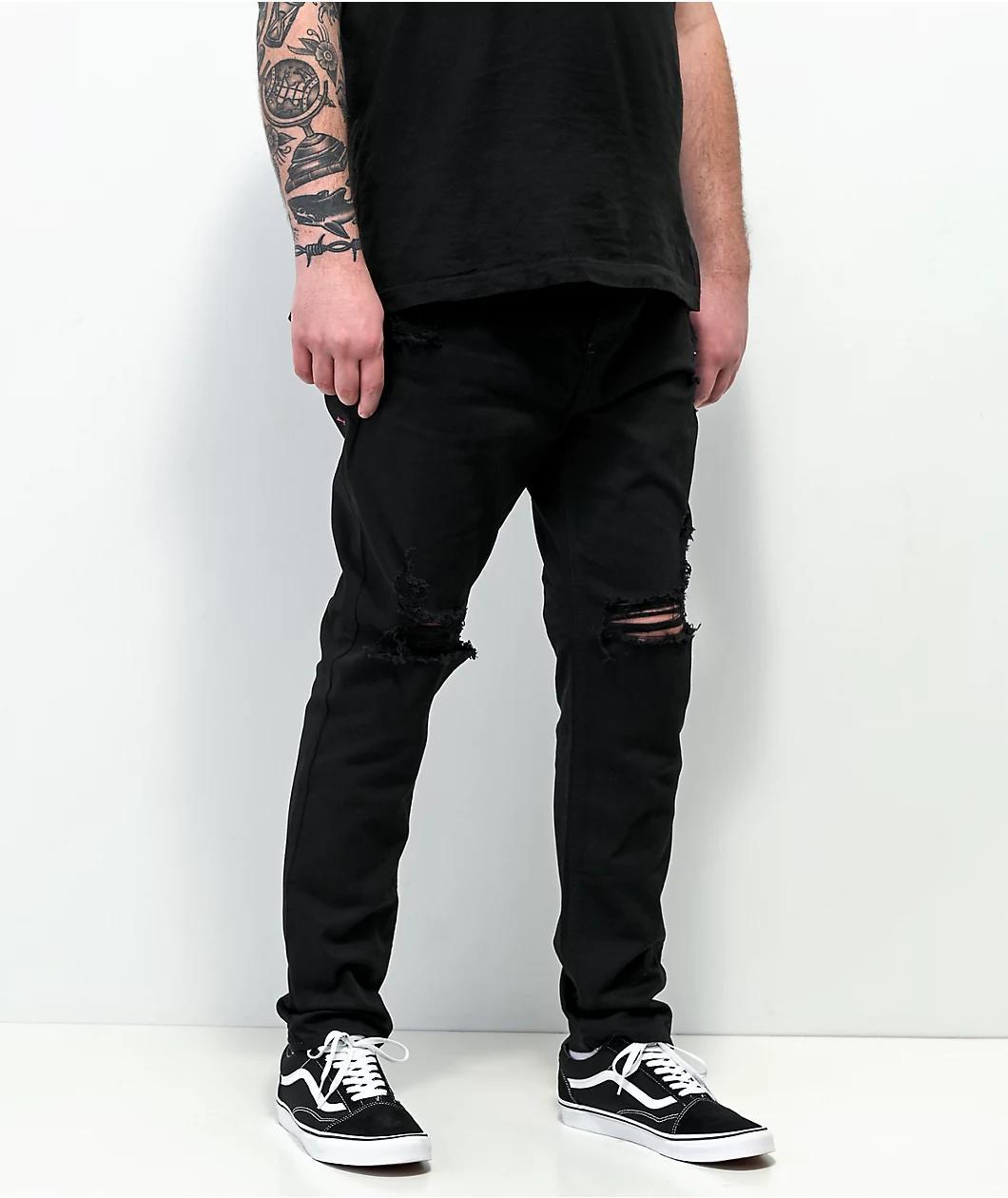 Empyre Verge Tapered Black Skinny Jeans Product Image